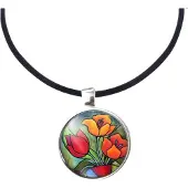 Charme Bijoux Ketting Tulp 3.5 cm rood -