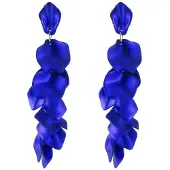 Charme Bijoux Oorbellen- cobalt -blauw- Cyril- lang-