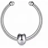 Charme Bijoux Fake Neusring Bolletje- zilverkleur -