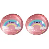 Charme Bijoux Clip Oorbellen-Rainbow-Roze-1.4 cm-geen gaatje-