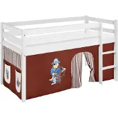 LiLokids Halfhoogslaper Piraat Bruin met tent