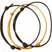 Charme Bijoux 3 schuifkoord -2 xbruin-1 x oker -