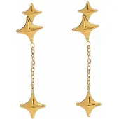 Charme Bijoux Rvs- goudkleurig- ster- oorbellen-