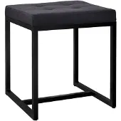 CLP Barci kruk met bekleding en zwart ijzeren frame Stof/zwart