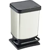 Rotho Paso pedaalemmer - prullenbak 20L - BPA vrij - wit metallic