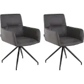 DOMUS Alice-Fauteuil - 2 Pack - Grijs Microvezel