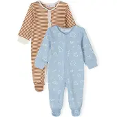 MINOTI Rompertje/body beige / lichtblauw