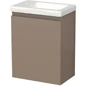 Maxaro Modulo Pico Toiletmeubel met wastafel | 40 cm Taupe Greeploos front Keramiek