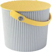 SmartaSaker opbergemmer Fraichair S, kunststof, grijs, geel, 8 l, 230601