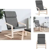 vidaXL Relax fauteuil, donkergrijs, gestoffeerd - Fauteuil