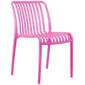 Leitmotiv Stoel Glee - Helderroze - 58x42x79cm - 2 stuks - Scandinavisch - Woonkamer - Slaapkamer