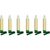 Krinner Lumix kerstboomkaarsen | Superlight Mini | 6 stuks op batterij |