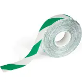 Durable Vloermarkeringstape DURALINE Groen, wit 50 mm (B) x 30 m (L) PVC (Polyvinylchloride)