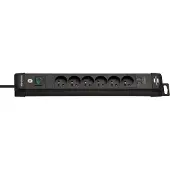 Brennenstuhl 1951164602 Premium-Line Stekkerdoos USB 6-voudig zwart 3m H05VV-F 3G1,5 *FR/BE