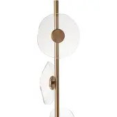 J-Line Vloerlamp LED Bloem IJzer/Kunststof Goud