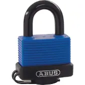 ABUS Hangslot 70IB-45 - 45 mm - Massief Messing - Beugel van Edelstaal met Kunststofmantel - Incl. 2 Sleutels - Dubbele Beugelvergrendeling - Gekapseld Slot met Drainagekanalen - Groen