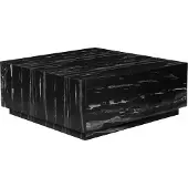 DOMUS Vito-Accenttafel - Zwart/Grijs Marmerlook
