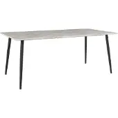 DOMUS Mimmi-Eettafel - Marmerlook/Zwart