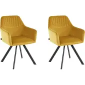 Notio Living Bella-Armstoel - Goud - Set van 2