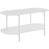 DOMUS Siliam-Salontafel - 1-plank - Wit Metaal