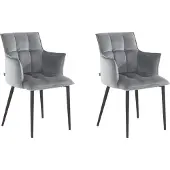 Notio Living Marcia-Eetkamerstoel - Set van 2 - Lichtgrijs