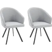 Loft 24 Barry-Stoel - Grijs - Set van 2