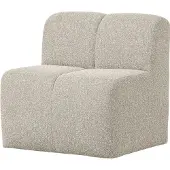Woood Mojo Eetbankje 84cm Met Rugleuning - Bouclé - Beige Melange