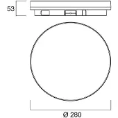 Sylvania LED Plafonniere Ø280mm | 18W 3000K/4000K 1900Lm | 830/840 IP54 | Start Surface