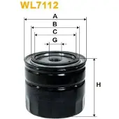 WIX FILTERS WL7112 Oliefilter