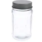 MEA Glazen pot met deksel "café" 16,5x9x8cm