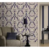 Rasch Blauw goud barok behang burlington 280227