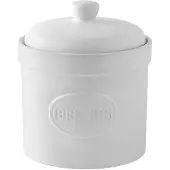 Bia Biscuits Koekjestrommel Mat Wit – Keramiek (Steengoed) – Voorraadpot voor Koekjes – Keuken Opbergpot – Matte Jars Collectie