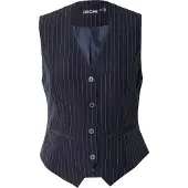 Pieces Gilet 'PCBOZZY' nachtblauw / wit