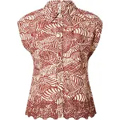 ONLY Blouse 'ONLLOU' crème / roestbruin