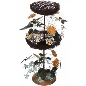 MEA Bloemboom met vogelnestjes, metaal 18x18x39cm