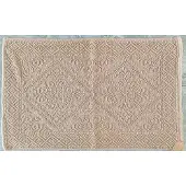 MEA Badmat Jacquard ruit nude beige 45x75cm