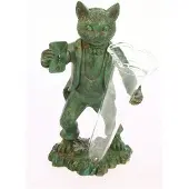 MEA Vaasje Kat, groen 9,2x8x16,5cm