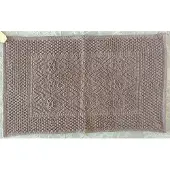 MEA Badmat Jacquard ruitje warm grey 75x120cm