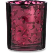 Blokker theelichthouder leopard roze 10cm
