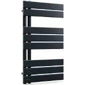 Blumfeldt Badheizkörper - 320 W Wandmontierter Handtuchheizkörper Met Zij-aansluiting, Modern Staal-Design, Handdoekhouder Voor Badkamers & Kantoren, 45x80 cm, Antraciet