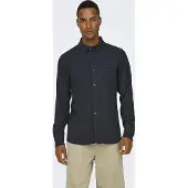 Only & Sons - ONSROAD SLIM STRUCTURE STRETCH LS SHIRT - Heren - Overhemden