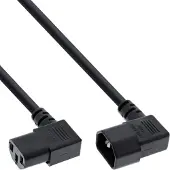 InLine C13 (haaks/rechts) - C14 (haaks/links) stroomkabel voor UPS/PDU - 3x 1,00mm / zwart - 5 meter