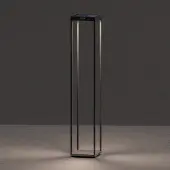 KLEWE LED lamp op zonne-energie RADIA MEGA, antraciet, 110 cm, aluminium IP65 MEGA, zwart, Aluminium, Modern, Solar buitenverlichting