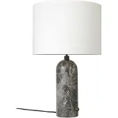 Gubi Gravity L tafellamp grey marble - witte kap