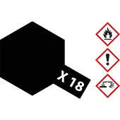 Tamiya Hobbyverf Acrylverf - X-18 Black - Satin - Acryl - 23ml Verf potje - 23 ml