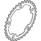 Shimano Road FC-2350 Kettingblad 7/8-speed, zilver 34T 2022 Kettingbladen