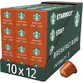Starbucks by Nespresso capsules Breakfast Blend - 10 koffiecups x 12 doosjes