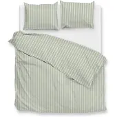 Zohome Zo Home Dekbedovertrek Righe di Percalle - smokey green 240x200/220cm