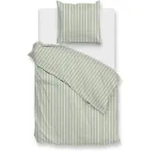 Zo! Home Dobbelovertrekset Percalle Strepen Smokey Green