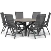 Presto Vasto/Ancona 150 cm rond dining tuinset 7-delig